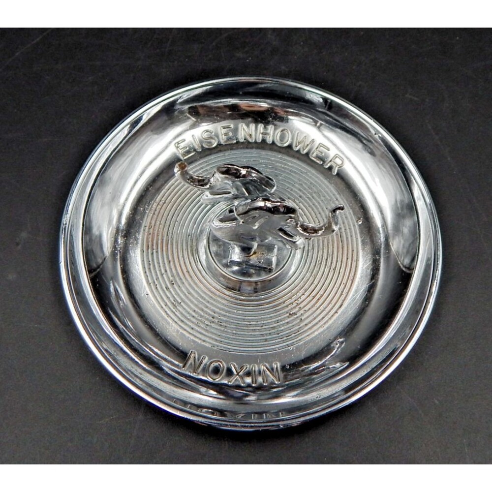 Eisenhower Nixon Elephant Pincherette Ashtray Hamilton Products Chrome Plated